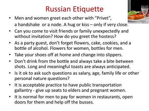 Russian Etiquette